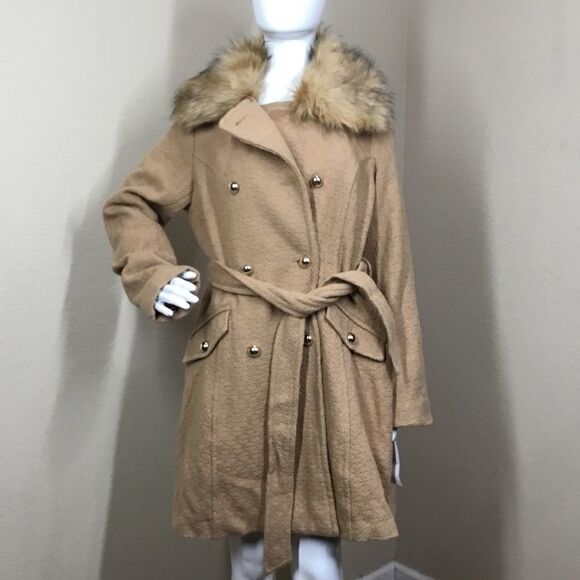 Jessica Simpson™ Wool Coat with Faux Fur (DC) - Picture 2 of 8